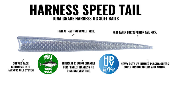 Harness Speed Tails 8" (4pack)