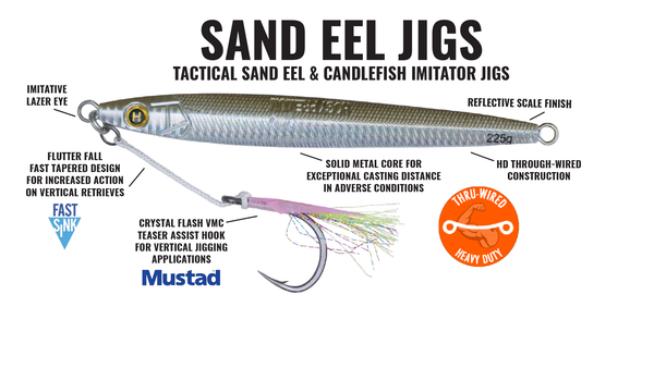 4.5oz (5.5") Sand Eel Jig Teaser Assist Hook