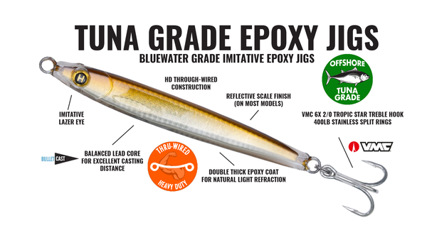 4oz (6inch) Tuna Rigged Epoxy Jig