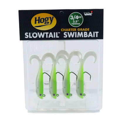 Slowtail Twin Tail Guide Pack: 3.5" 3/4oz (4pc)