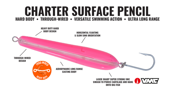 Charter Grade Surface Pencil: 7" 3oz Long Range