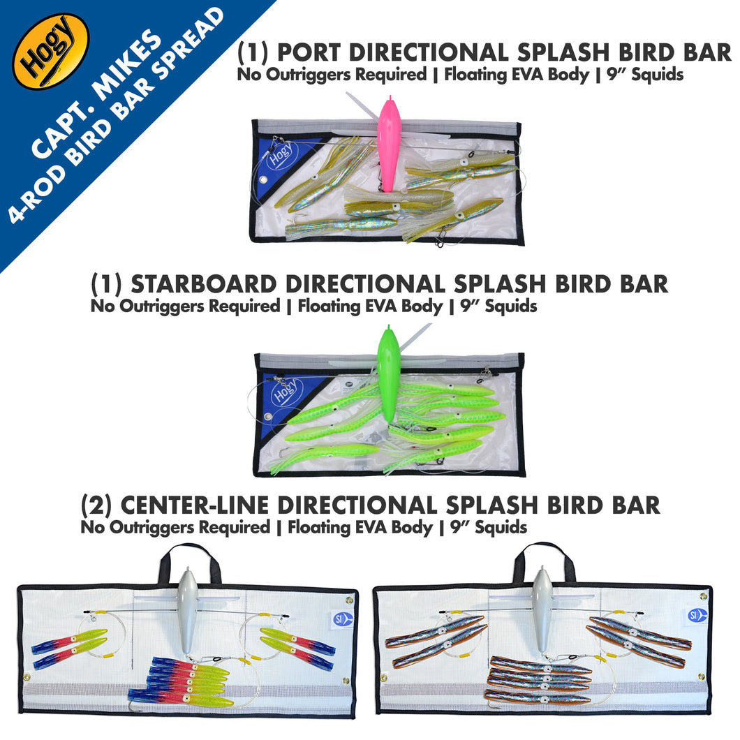 Capt. Mike's 4-Rod No Outrigger Tuna Spread Kit (4pc) ($560.00 Value)